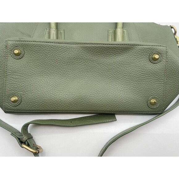 J. W. Hulme "SKYE" Glazed Pebble Grain Leather Satchel - Olive Green - Picture 11 of 16